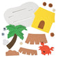 Fun Express 3D Tropical Island Scene Craft Kit - Craft Kits - VBS 2026 Vacation Bible School Supplies/Decor - 12 Pieces