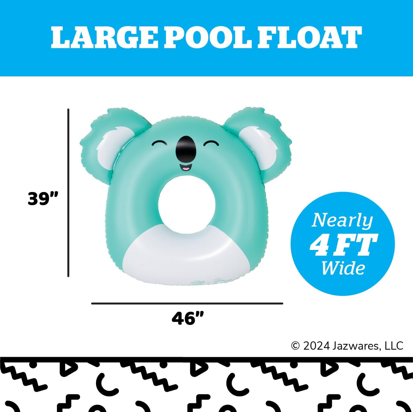 BigMouth x Squishmallows Original Large Inflatable Pool Float, Swimming Tube for Adults and Kids, Pool Party Supplies & Water Toys - Kevin The Koala