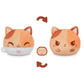 TeeTurtle Reversible Latte Cat Scented Plushie - 4-Inch Two-Sided Flip Plush Toy with Embroidered Details - Cute Mini Collectible Plush for Kids