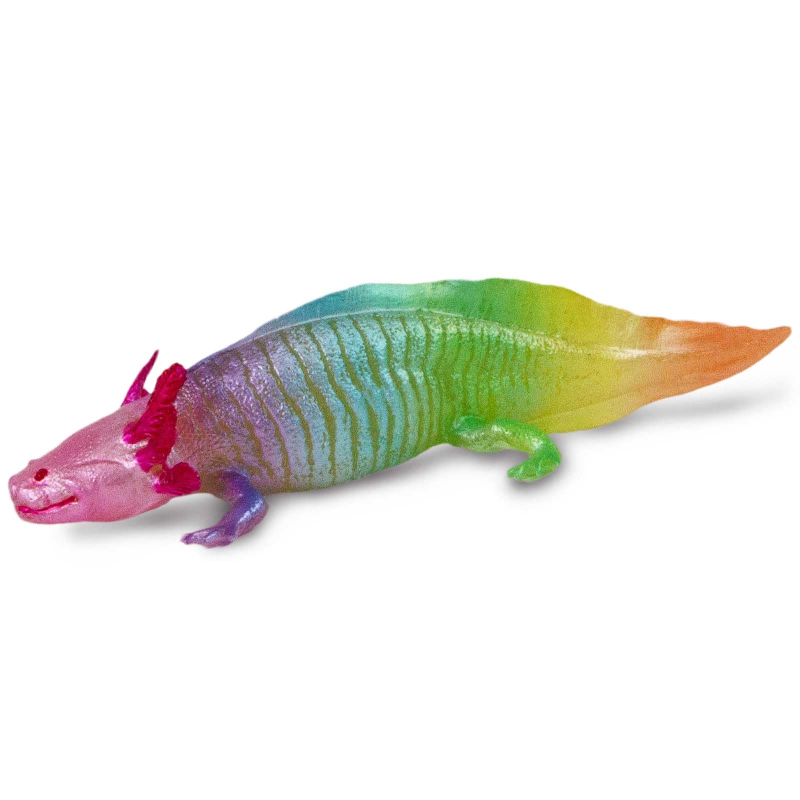 Safari Ltd. Rainbow Axolotl - Vibrant 7" Amphibian Figurine - Educational Toy for Boys, Girls, and Kids Ages 3+