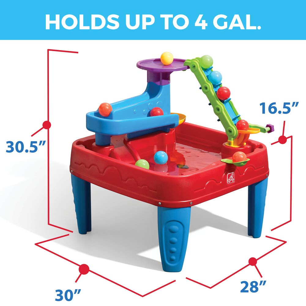 Step2 Stem Discovery Ball Table, Kids Water Table Activity Sensory Playset, Summer Outdoor Toys, 13 Piece Water Toy Accessories, For Toddlers 2+ Years