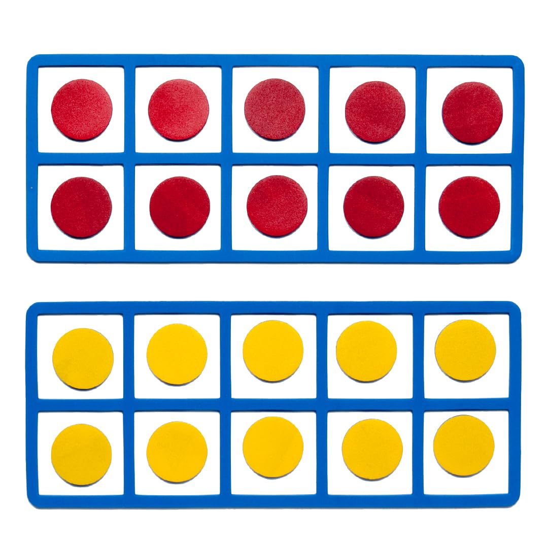 LEARNING ADVANTAGE Giant Magnetic Foam Ten Frames with 20 Disks