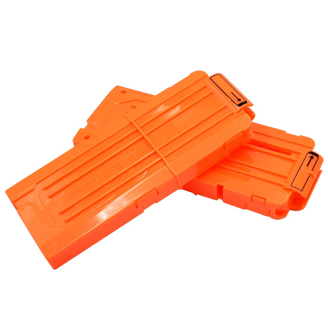 OIMIO Bullet Clips, 4 Pack 12-Darts Quick Reload Clips Magazine Clips for Nerf n-Strike Elite Blaster(Orange)