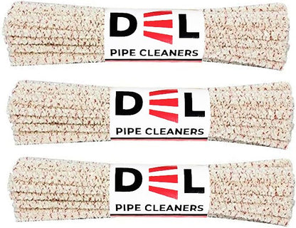 DEL Bundles Pipe Cleaners: Hard Bristle, 135 Count (Pack of 3), Yellow (Yellow)