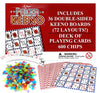 Regal Games - Poker Keeno Bulk Game Set - Includes 36 Two-Sided Boards, 600 Scoring Chips, 1 Deck of Standard Poker Cards - 72 Unique Board Layouts