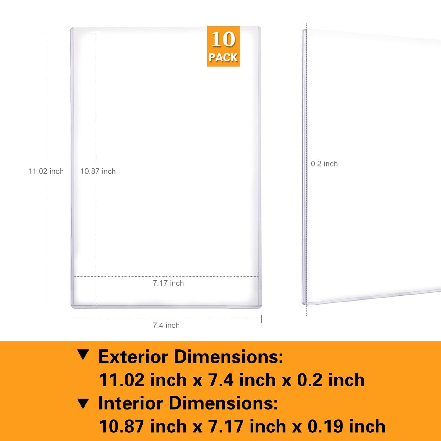 10ct Current Comic Book Toploaders - Modern Comic Book Top loaders, Crystal Clear Regular Comic Book Topload, Premium PVC Comic Book Holder, Crystal