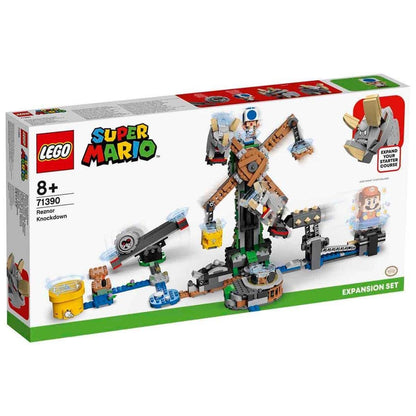 LEGO 71390 Building Set, Super Mario Reznor Knockdown Expansion Set, Collectible Buildable Game Toy for Kids with Blue Toad Figure, Multicolor, Gifts