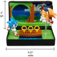 Console Heroes Sonic the Hedgehog 2 Collectible Diorama Playset - Mini Sonic & Tails Figures with Emerald Hill Zone Scene - Retro SEGA Genesis