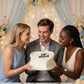 Just Married Cake Topper - Acrylic Wedding Cake Topper for Bride and Groom, Engagement, Bridal Shower Decorations, Elegant Sign for Cake (Just