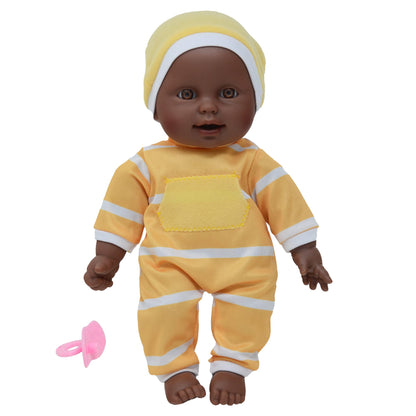 The New York Doll Collection 11 inch Soft Body Doll in Gift Box - Award Winner & Toy 11'' Baby Doll (Yellow African American), (B336)