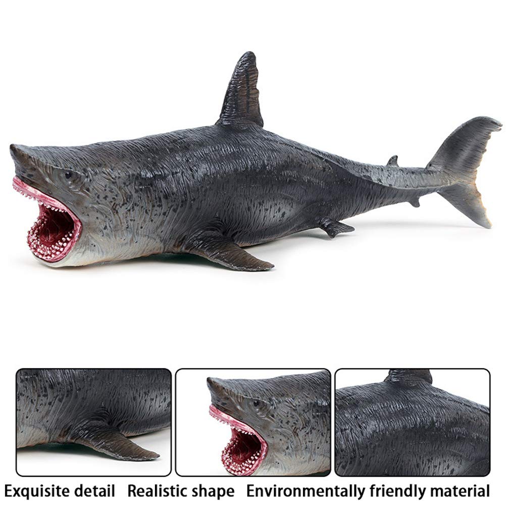 FLORMOON Megalodon Toys Figures - Realistic Huge Shark Figurine - Under Sea Creature Shark Toy, Educational Toy, Cake Topper Gift for Kids