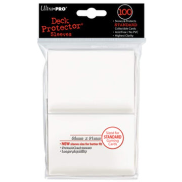 Ultra Products Ultra Pro Deck Protectors, 100 Sleeves for Sports or Game cards, White