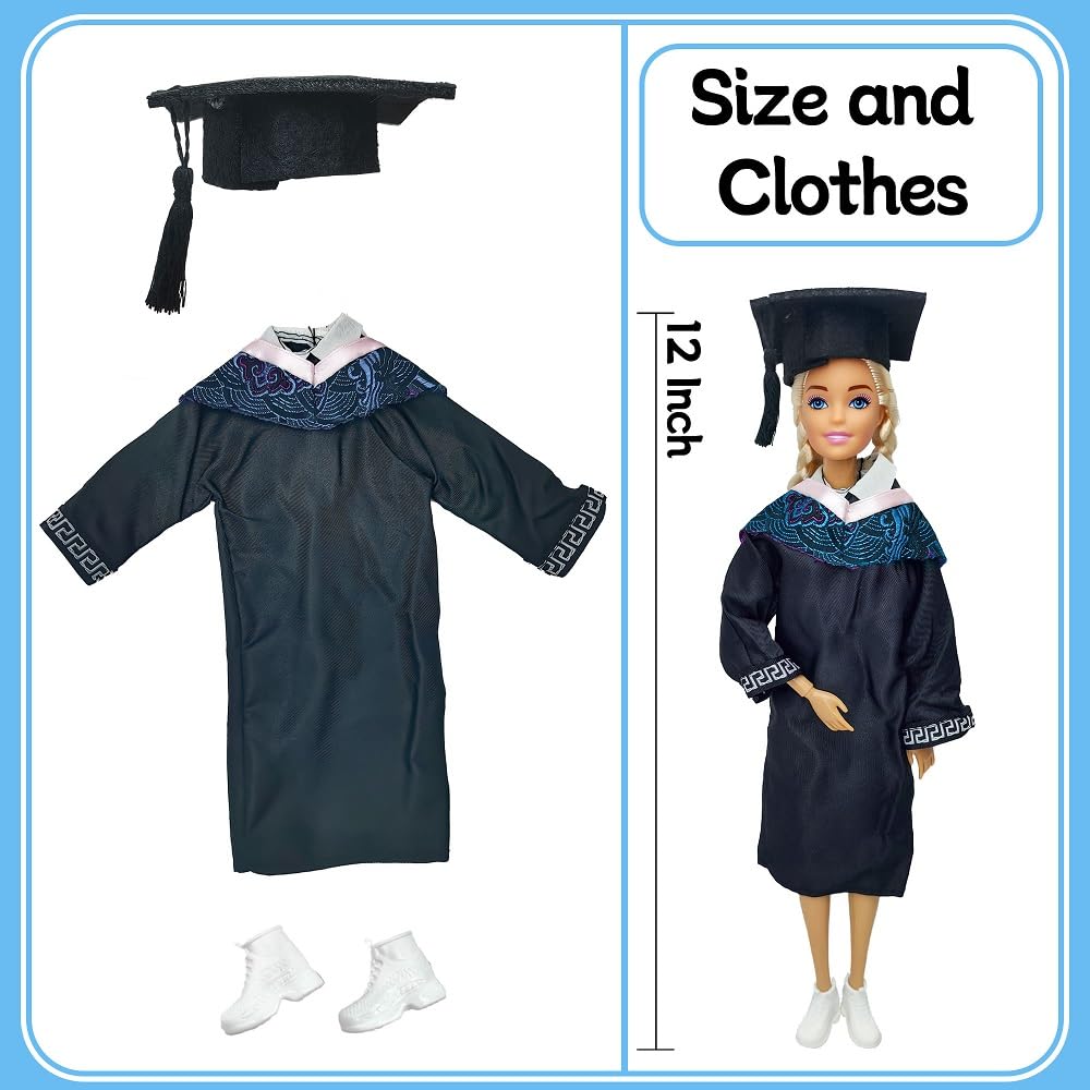 Fashion Dolls Set, Stylish Twin 12 Inch Doll Toy, Trendy Outfits for Fashionable Play, Perfect Good Gift