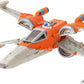 Star Wars Micro Galaxy Squadron T-70 X-wing Starfighter - 5-Inch Vehicle with Fold Out Wings, Droid Socket, and Two 1-Inch Micro Figure Accessories