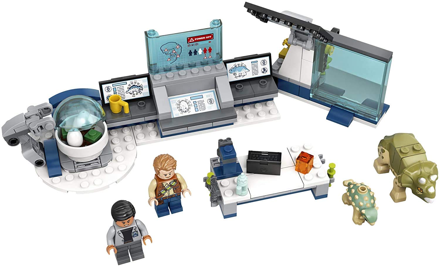 LEGO Jurassic World Dr. Wu's Lab: Baby Dinosaurs Breakout 75939 Fun Dinosaur Toy Building Kit, Featuring Owen Grady, Plus Baby Triceratops