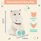 B. toys - 12-Inch Plush Hippo - Stuffed Animal - Soft & Gray Hippopotamus Toy - Washable Toys for Baby, Toddler, Kids - Happyhues - Garry Grey Hippo