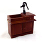 Dollhouse Walnut Victorian Sink Unit w Hand Pump Miniature Kitchen Furniture