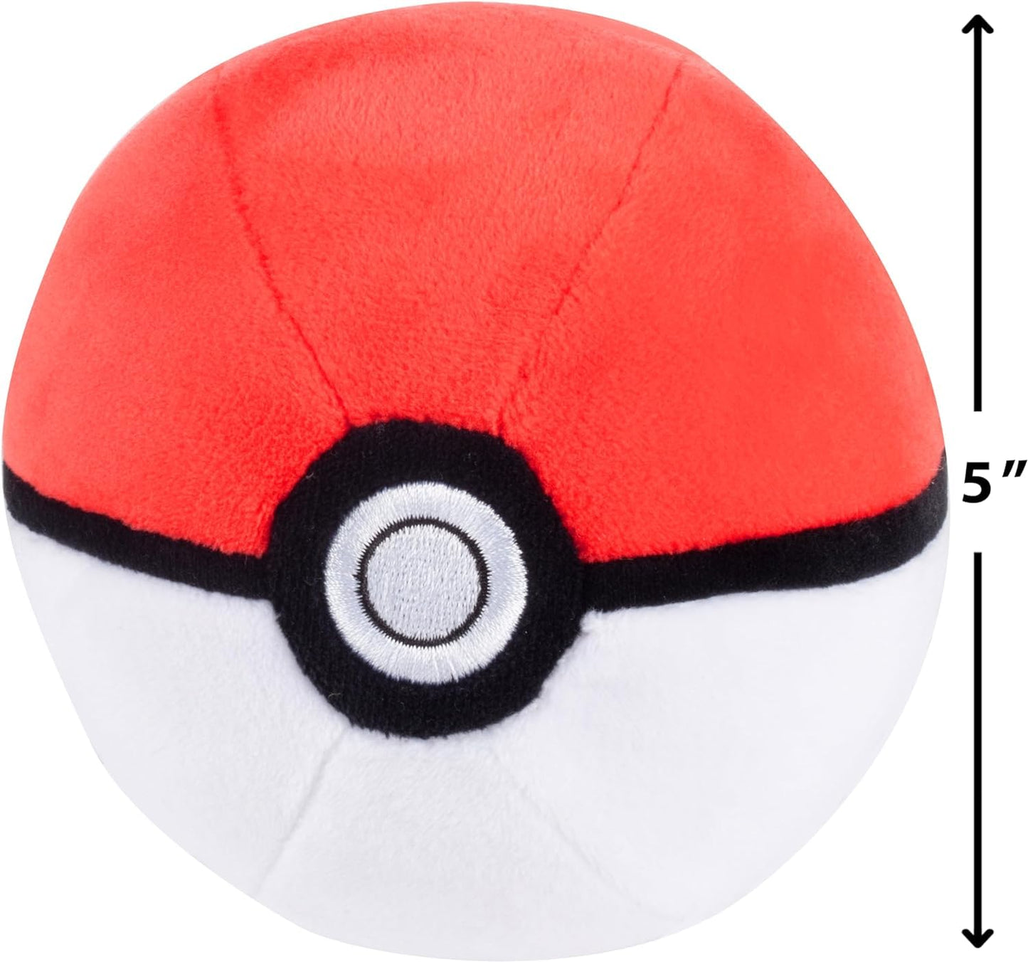 Pokemon 5" Poke Ball & 8" Eevee & Pikachu Plush 3-Pack - Officially Licensed - Let's Go Starters - Authentic Soft Stuffed Toy Figures & Pokeball