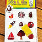 Color Changing Toilet Target Stickers Kids Pack with Applicator Smoothing Tool for Potty Training Boys. Fun and Effective Toilet Stickers to Teach