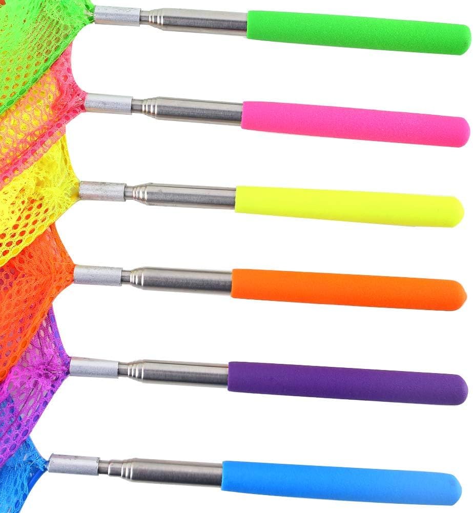 Shindel 6 PCS Bug Catcher for Kids, Extendable 32 Inch,Colorful