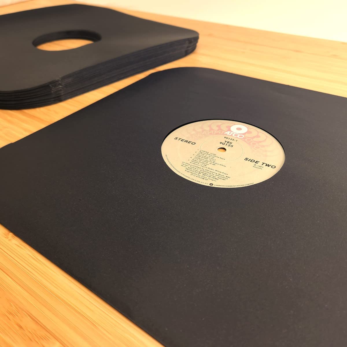 BCW 12 Inch Vinyl Record Paper Inner Sleeves - Round Corners - Black | Pack of 50 | Protective LP Album Sleeves for Vinyl Storage and Preservation |