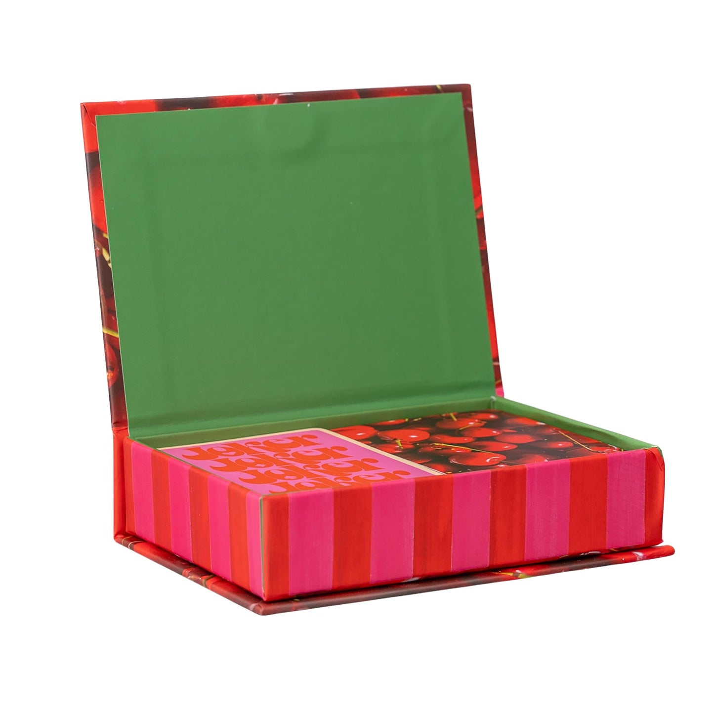ban.do Set of 2 Decks of Playing Cards, Cherry & Stripes