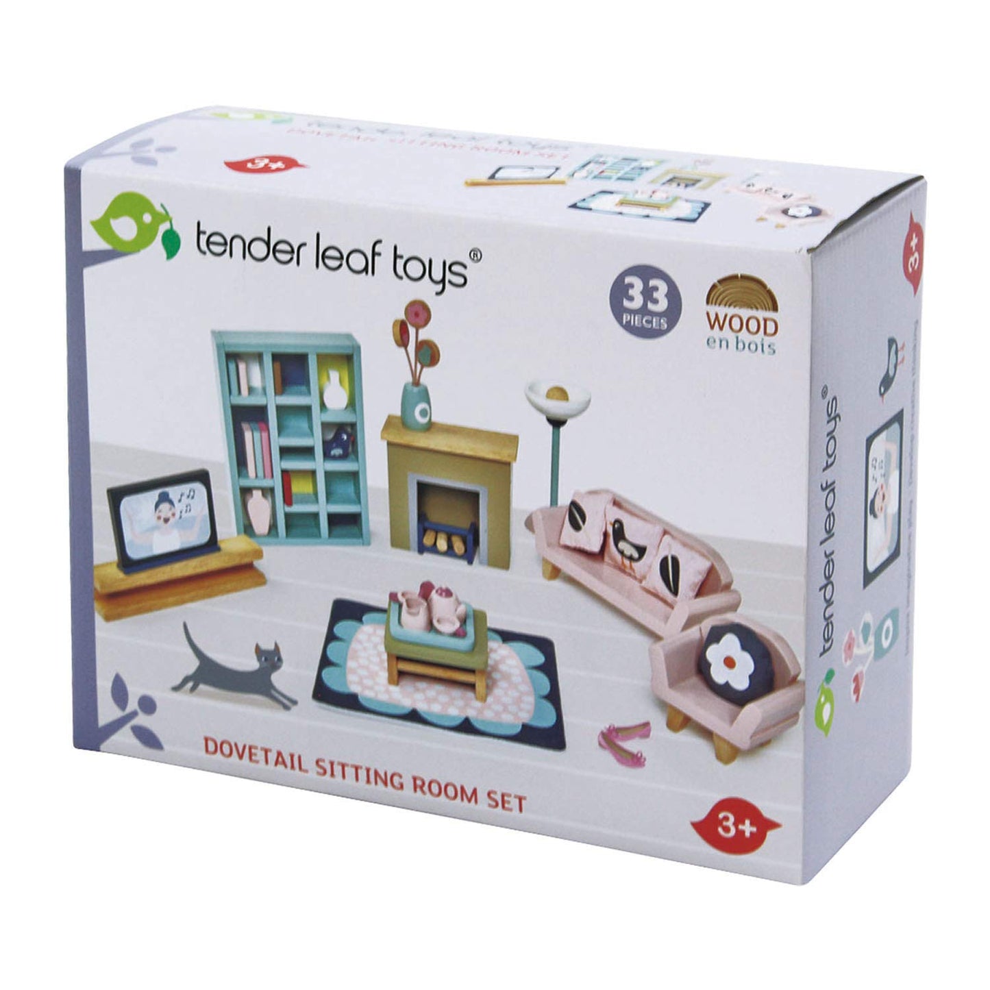 Tender Leaf Toys - Dovetail Dollhouse Accessories - Detailed Wooden Furniture Sets and Room Decor - Encourage Creative and Imaginative Fun Play