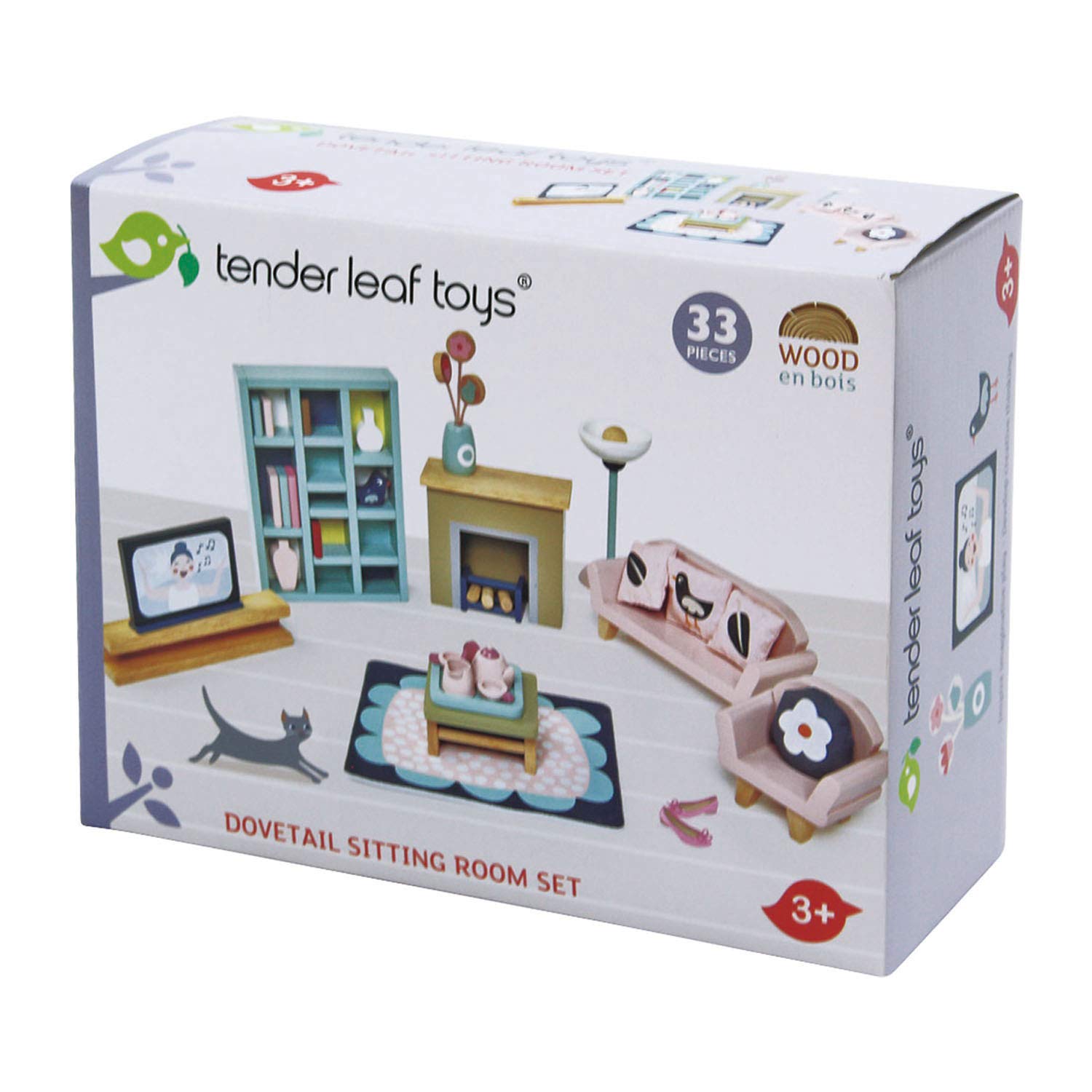 Tender Leaf Toys - Dovetail Dollhouse Accessories - Detailed Wooden Furniture Sets and Room Decor - Encourage Creative and Imaginative Fun Play
