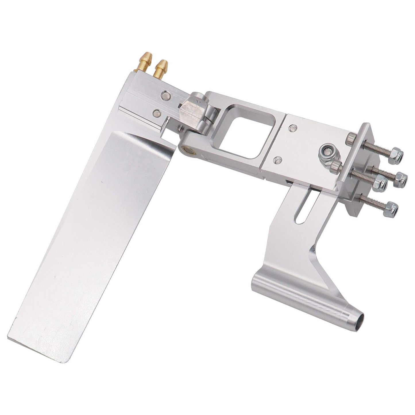 Treehobby 110mm Aluminum Alloy Water Absorbing Steering RC Boat Rudder with 4mm Shaft Axle Strut Mount Bracket Kit Holder,Dual Water Pickup