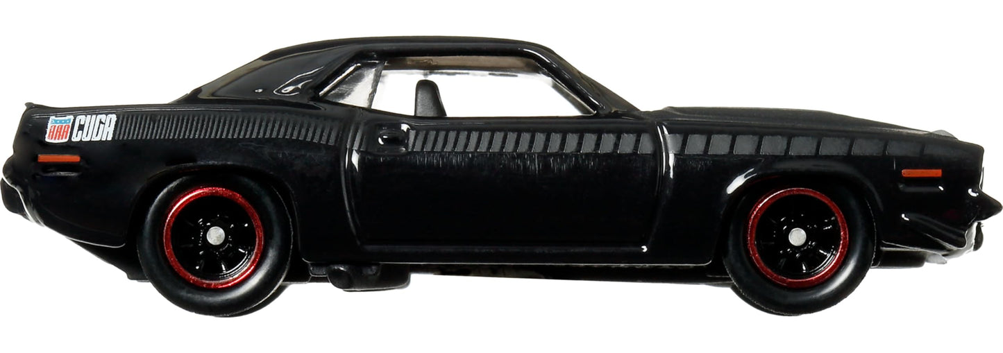 Hot Wheels Toy Car, Premium Fast & Furious 1:64 Scale Die-Cast 1970 Plymouth AAR Cuda for Collectors Inspired by Fast Movie Franchise