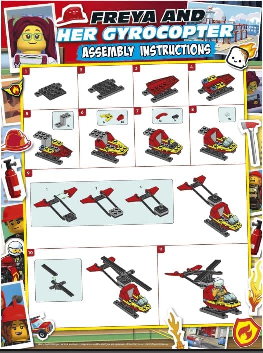 LEGO City: Firerfighter Minifigure in Helicopter (Ages 6+)