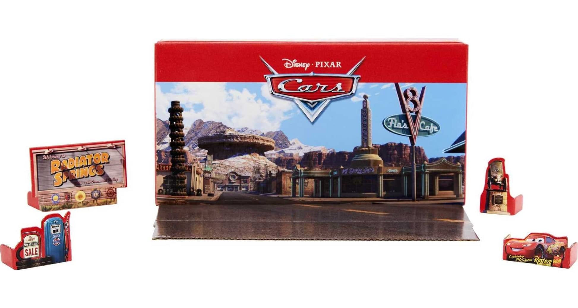 Mattel Disney and Pixar Cars Vehicle 5-Packs with 4 Character Toy Cars & 1 Red Fire Truck Inspired by Radiator Springs, Collectible Set