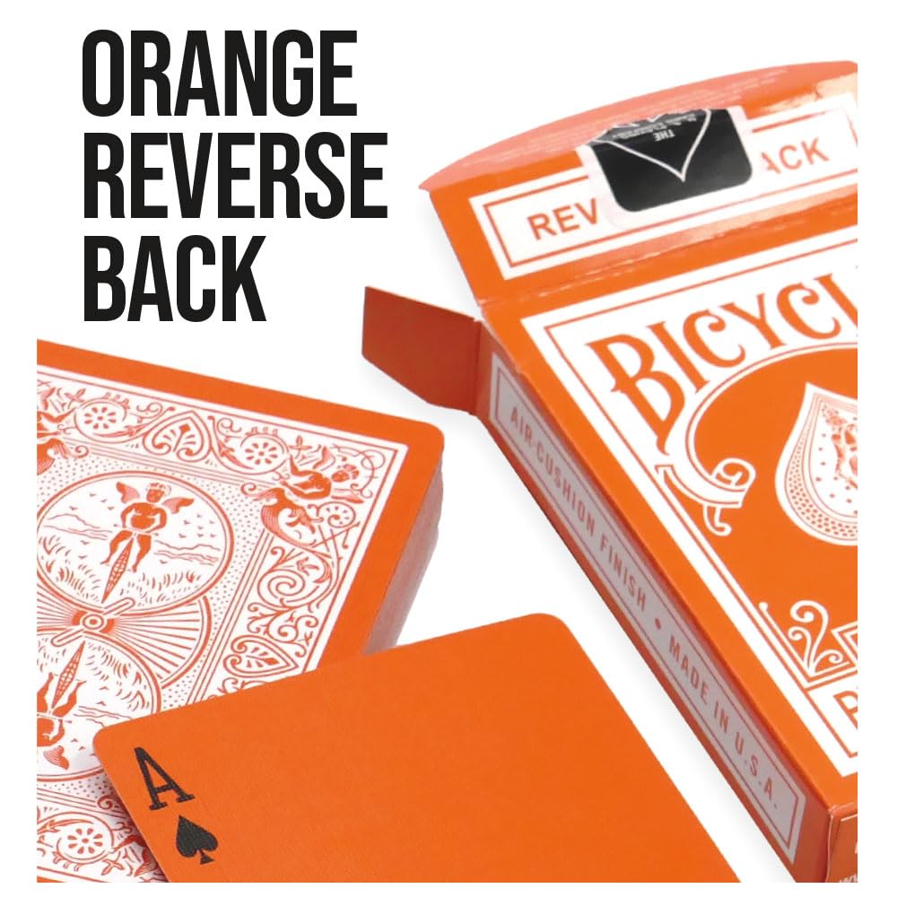 Magic Makers Orange Playing Cards Bicycle Deck