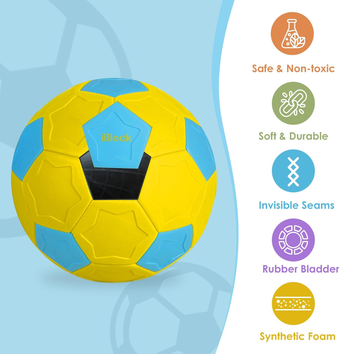 RORLAND Swerve and Curve Size 4 Soccer Ball,Soccer Training Ball with Special Panels to Play, Outdoor Indoor Activities Games, Kids Fun Football