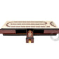 House of Cribbage - 3 Track - Continuous Cribbage Board Alphabet e Shape Inlaid in Maple Wood/Bloodwood : Size - 12.5" x 4" - Separate Storage Space
