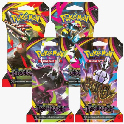 Pokemon TCG Trading Card Game Mega Evolution Pitch Black - 8 Booster Packs, 10 Cards per Pack.