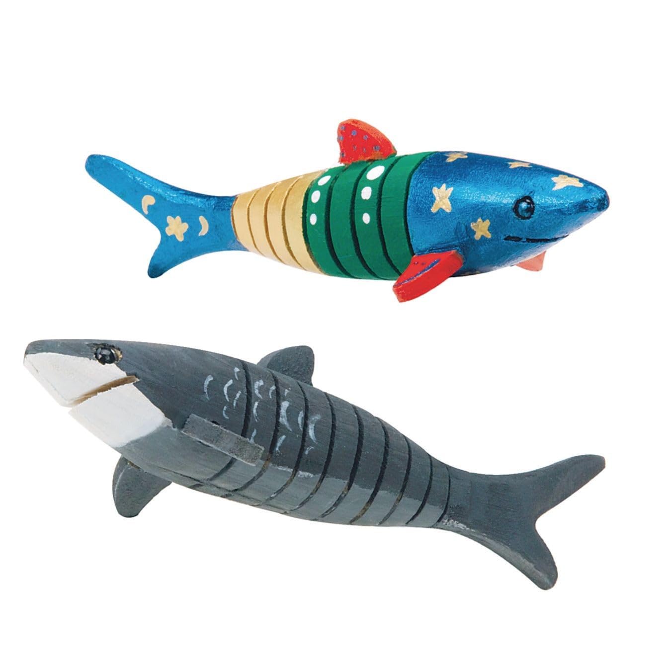 S&S Worldwide Flexible Wood Shark Craft Kit, Includes Wood Sharks, Paint & Brushes. Great for Shark Week Crafts. for Kids & Adults. Sharks are 4-1/2"l
