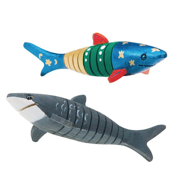 S&S Worldwide Flexible Wood Shark Craft Kit, Includes Wood Sharks, Paint & Brushes. Great for Shark Week Crafts. for Kids & Adults. Sharks are 4-1/2"l