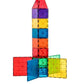 Mag Genius Award Winning Building Tiles Clear Colours 3D Brain Building Blocks, Set of 140 Pieces in Storage Bin