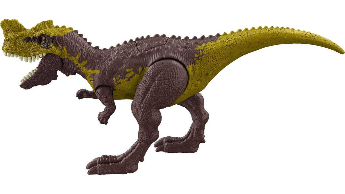 Mattel Jurassic World Strike Attack Genyodectes Serus Dinosaur Action Figure Toy with Attack Feature & Movable Joints