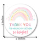 Pastel Rainbow Thank You Favor Stickers - 2"" Round - Set of 40