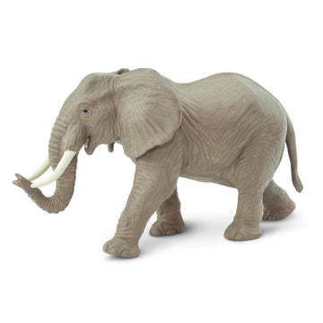 Safari Ltd. African Elephant Toy Figurine - Detailed, Hand-Painted 6.5" Wildlife Model Figure - Safe and Educational Toy for Boys, Girls & Kids Ages