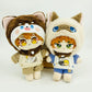 niannyyhouse 20cm Plush Doll Clothes Pink Pig Fox Frog Shark Hat Cartoon Animal Headgear 8in Doll Dress Up (a4)