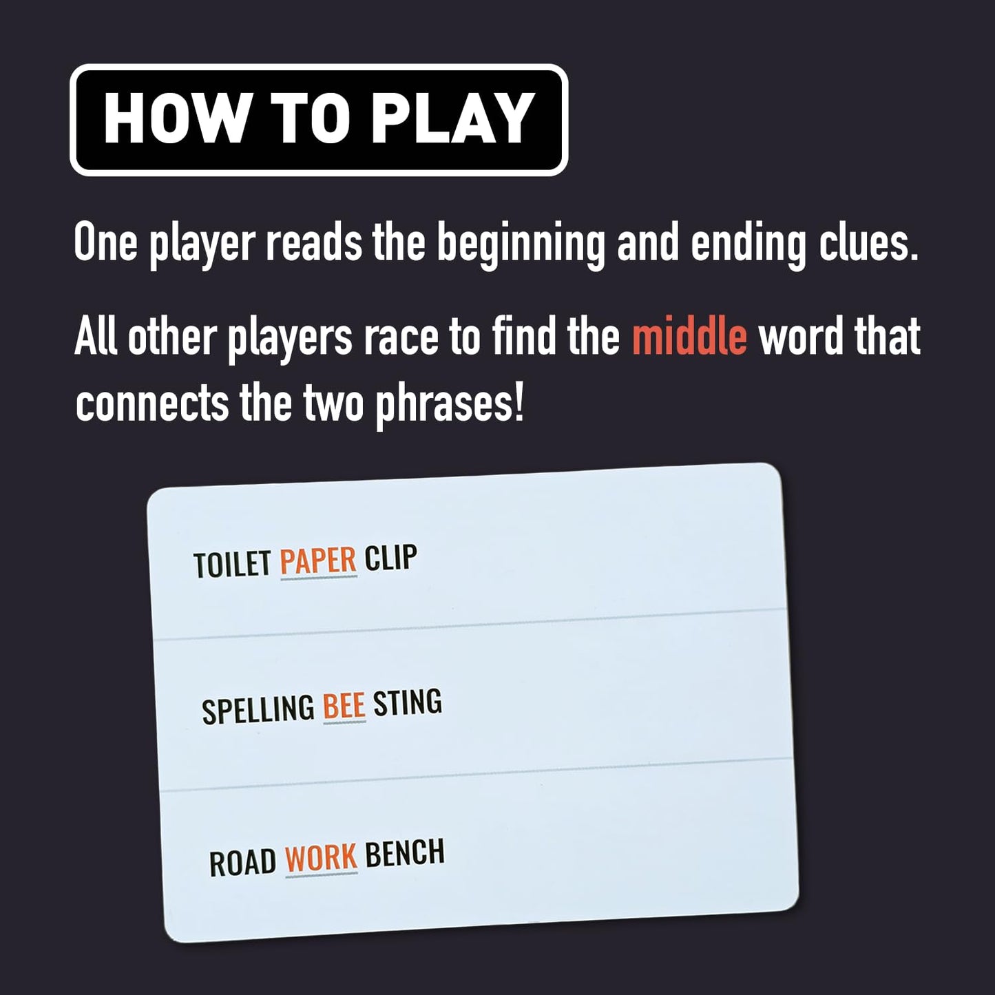 Chunky Monkey Business Party Game - Funny Word Guessing & Fast-Paced Family Game, Hilarious Riddle & Phrase Game for Kids, Teens & Adults, 3-6 Players