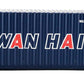 Walthers SceneMaster HO Scale Model of Wan Hai (Blue, White, red A Lettering) 20' Corrugated Container,949-8066