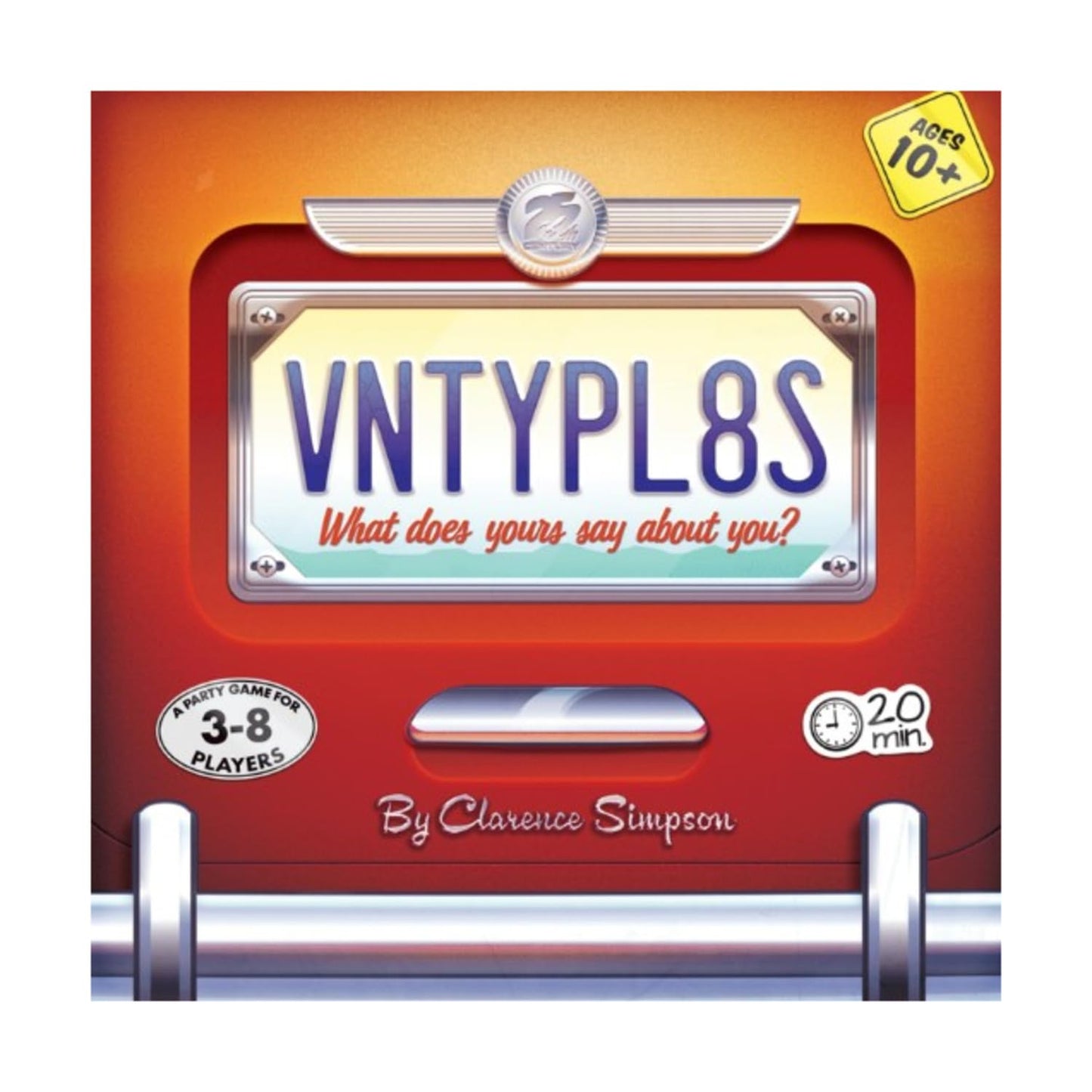 25th Century Games VNTYPL8S aka Vanity Plates Ages 10+ | 2-8 Players | Create Your Own License Plates | Creative Guessing & Deduction Game