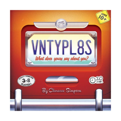 25th Century Games VNTYPL8S aka Vanity Plates Ages 10+ | 2-8 Players | Create Your Own License Plates | Creative Guessing & Deduction Game