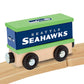 MasterPieces NFL Seattle Seahawks Real Wood Toy Train Boxcar, 6.5" x 5.5" x 2"