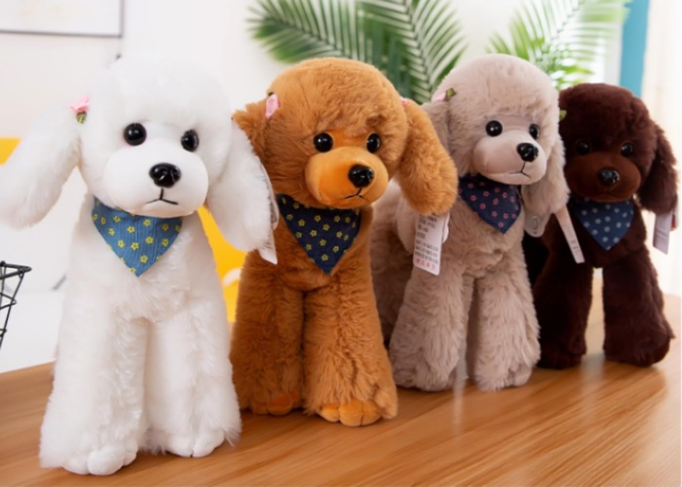 OPHRBU Poodle Plush Toys, Soft and Cute Poodle Plush Toys, Pillows, Cushions, the Best Gift for Your Family and Friends. 1 pc. (Yellow 12 inches)