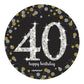 Sparkling Celebration Gold & Silver Foil 40th Birthday Centerpiece - 18" (1 Pc) - Elegant Party Decor for a Memorable Milestone Event